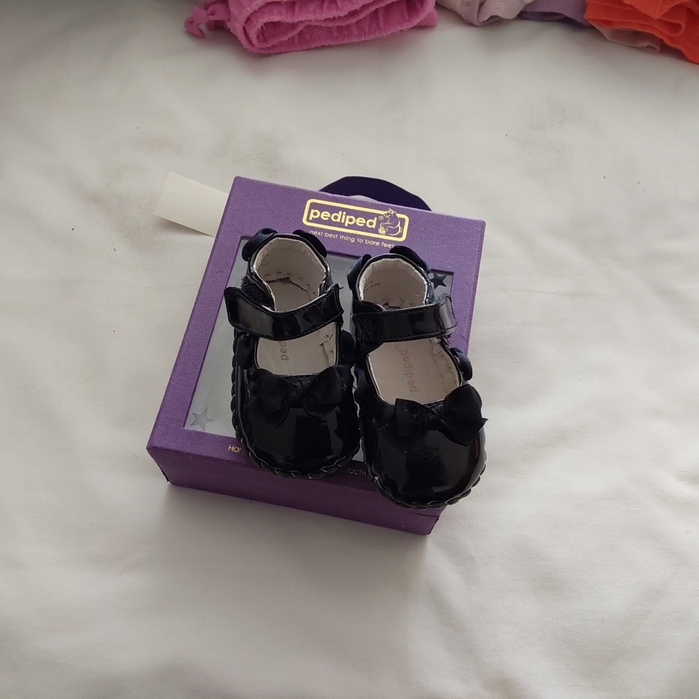 shoes.Pediped.0-6 mos.black